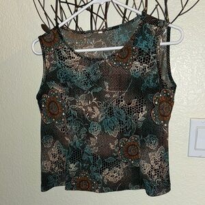 Multicolored Tank Top with Abstract Pattern